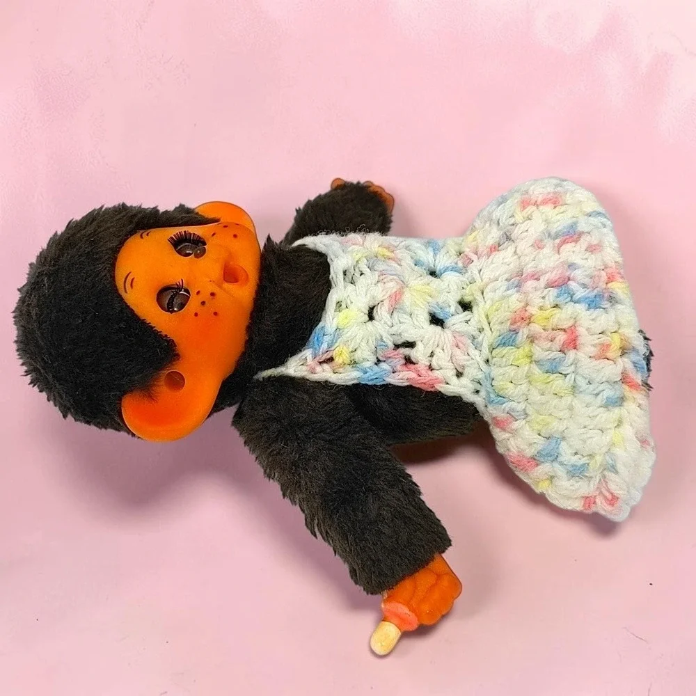 VTG 70s 1st Gen Toho Sekiguchi Monchhichi Sleepy Eyes Thumb Sucking Monkey Plush
